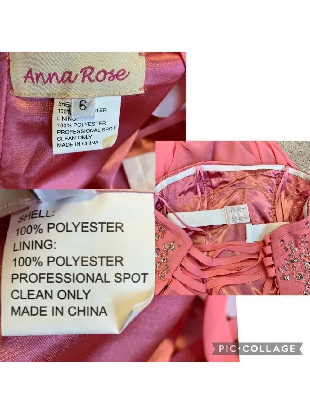 ANNA Rose pink sleeveless sequin beaded sweetheart prom bridesmaid gown🔥